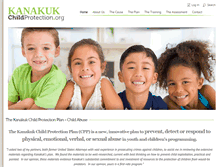 Tablet Screenshot of kanakukchildprotection.org